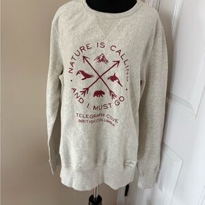 GGS LTD Vintage Collection sweatshirt Telegraph Cove Canada XL cream colored.